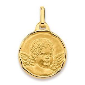 Médaille tête ange en or