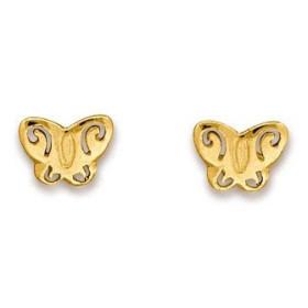 Clous d'oreilles papillons en or