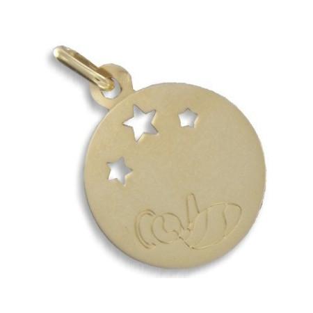 Médaille ma bonne étoile en or pour bébé - Bijoux en or yvan de véchy