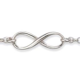 Bracelet symbole infini en argent.