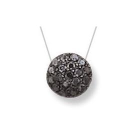 Collier boule en argent et oxyde de zirconium.