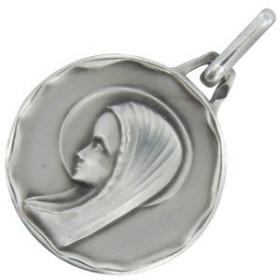 Médaille ronde vierge en argent.