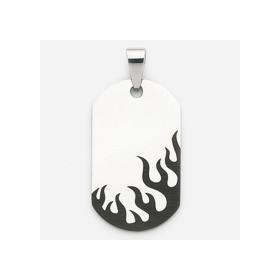 Pendentif flammes en acier