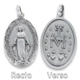 Médaille vierge miraculeuse en argent.