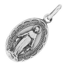 Médaille vierge miraculeuse en argent.