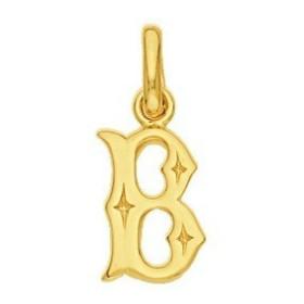 Pendentif lettre B plaqué or.