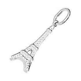 Pendentif tour Eiffel en argent.