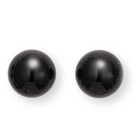 Boucles d'oreilles plaqué or et onyx