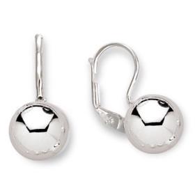 Boucles d'oreilles boules en argent.