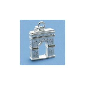 Charms arc de triomphe en argent.