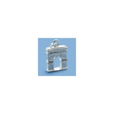 Pendentif charm arc de triomphe en argent. - Bijouterieonline.com