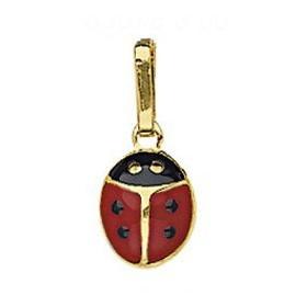 Pendentif plaqué or coccinelle.