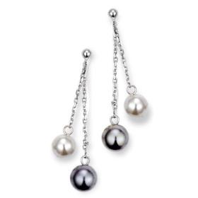 Boucles d'oreilles en argent et perle