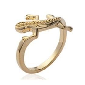 Bague plaqué or jaune salamandre