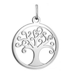 Pendentif arbre de vie ajouré or blanc