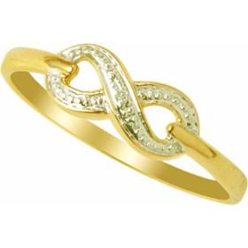 Bague infini Or 375 avec diamants