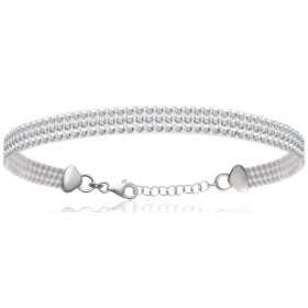 Bracelet argent pavage de cristal irisé