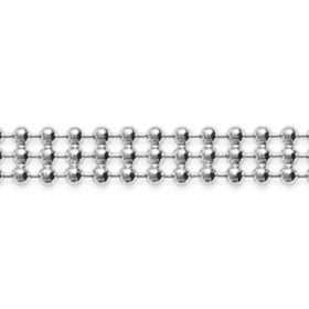 Bracelet argent 3 rangs de boules