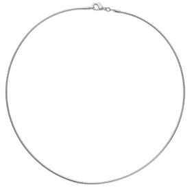 Collier argent maille omega ronde de 1,60 mm - 42 cm