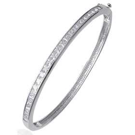 Bracelet jonc argent demi tour doxydes de zirconium