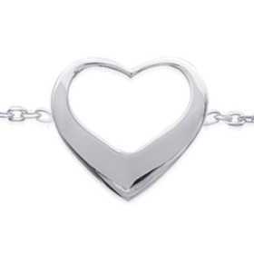 Collier argent coeur ajouré de 15 mm