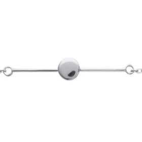 Collier argent motif rond centré