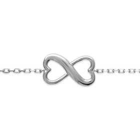 Bracelet argent coeur infini