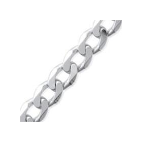 Chaîne en argent maille gourmette 8 mm