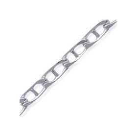 Chaîne en argent maille marine plate 3 mm