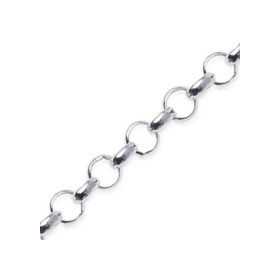 Chaîne en argent maille jaseron allégée 2 mm