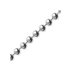 Chaîne en argent maille boules diamantée 1 mm