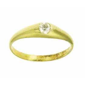 Bague amandine en or avec zirconia