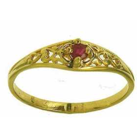 Bague charlyne en or avec rubis