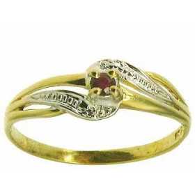 Bague christelle en or avec rubis