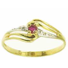 Bague christine en or avec rubis