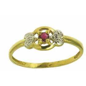 Bague clothilde en or avec rubis