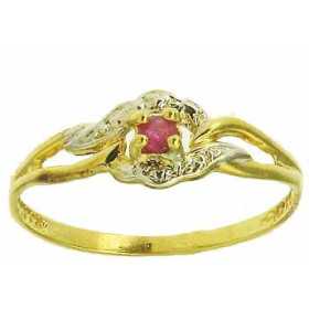 Bague colleen en or avec rubis