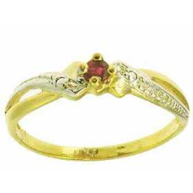 Bague delphine en or avec rubis