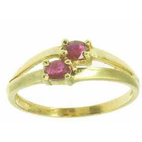 Bague edwige en or avec rubis