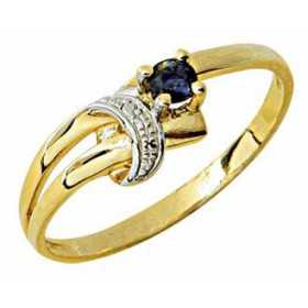 Bague eveline en or avec saphir