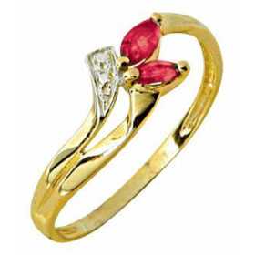 Bague fantine en or avec rubis