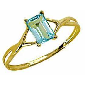 Bague florence en or avec aigue marine