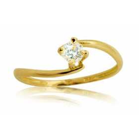 Bague gabrielle en or avec zirconia