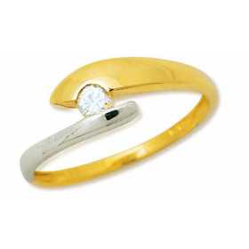 Bague gwendoline en or avec zirconia