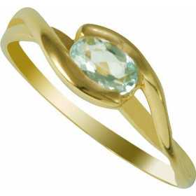 Bague hortense en or avec aigue marine