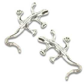 Clous d'oreilles lézards en argent