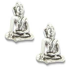 Clous d'oreilles bouddha en argent