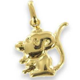 Pendentif souris plaqué or