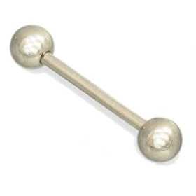 Barbell or blanc droite 1,2 x 8 mm