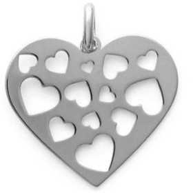 Pendentif argent coeurs dans coeur